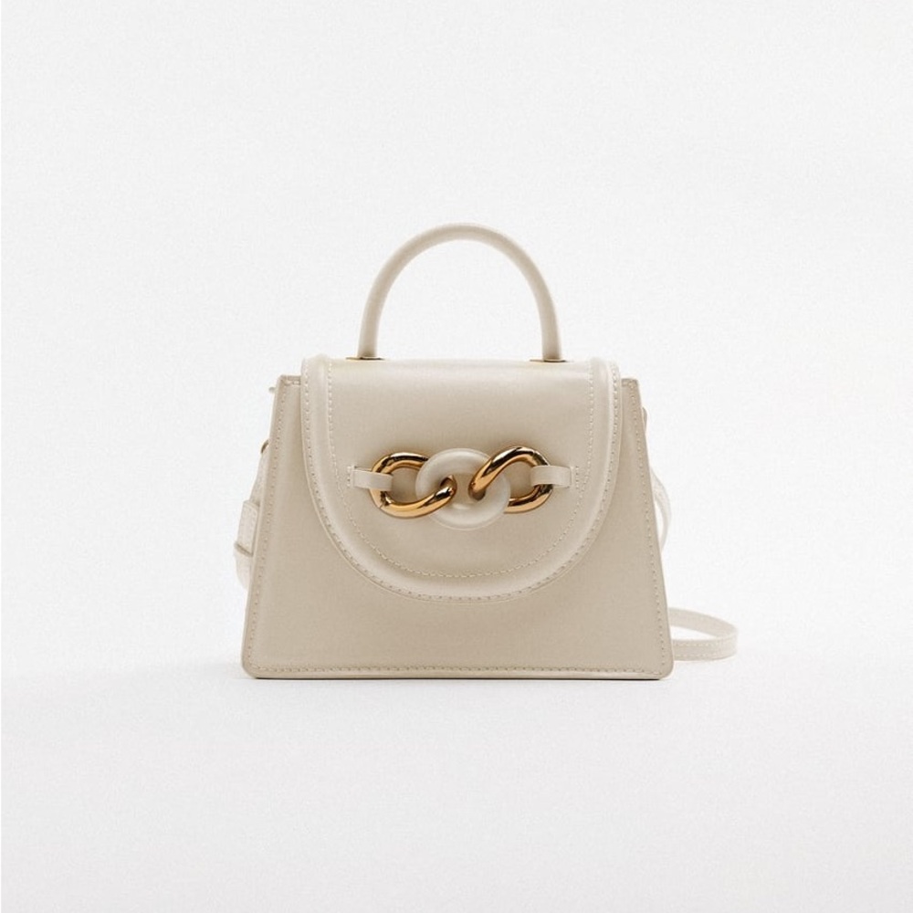 zara chain mini city bag